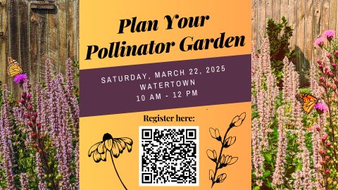 Plan Your Pollinator Garden with QR code.